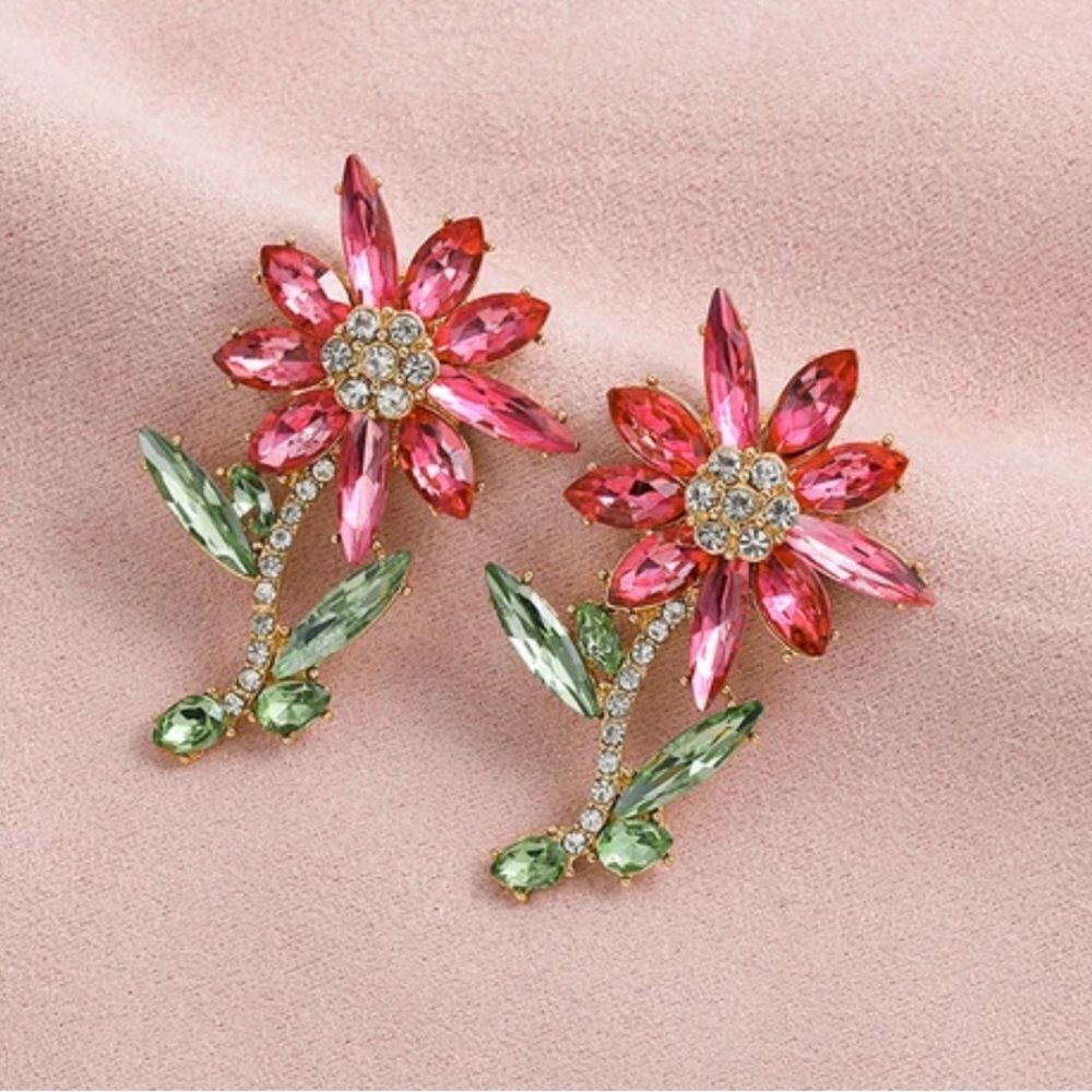 Bohemian pink earrings M120